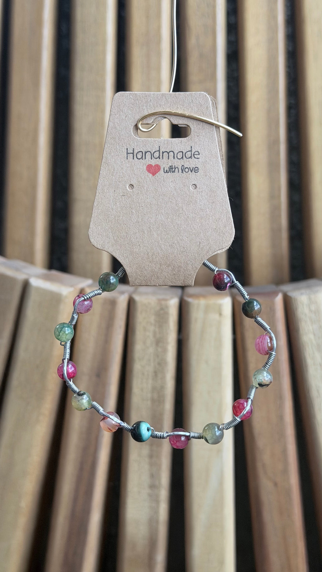 Silver wire wiggle bracelet