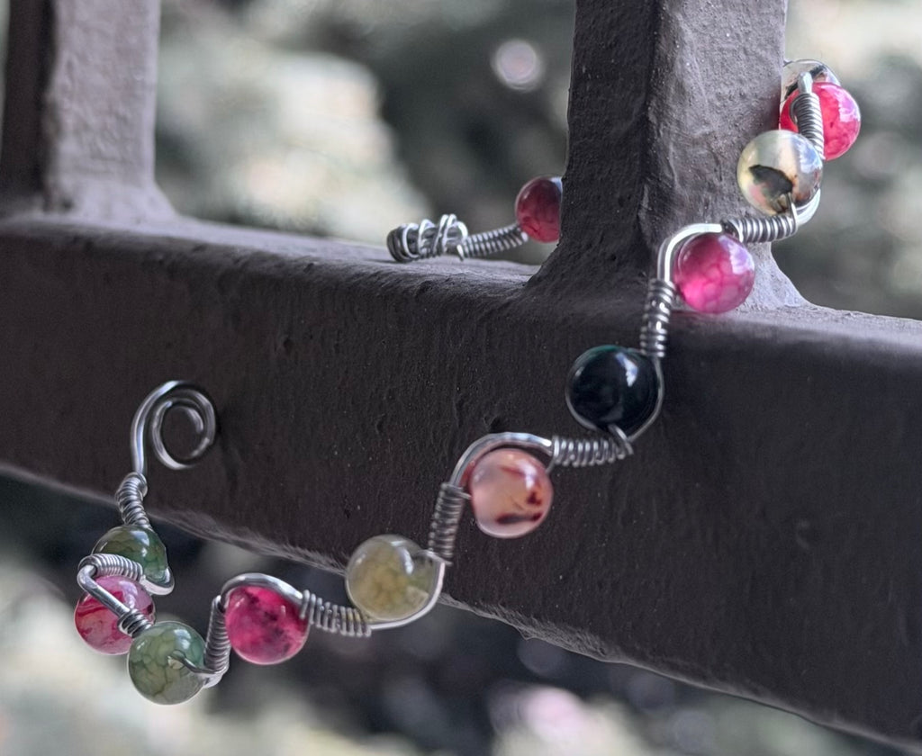 Silver wire wiggle bracelet